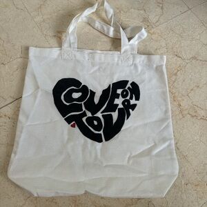 Love for Love White Tote Bag